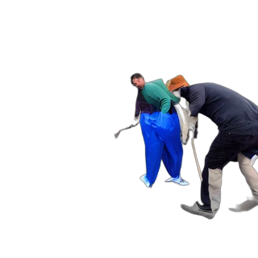 staff, umbrella, creature, jacket transparent PNG cut-out