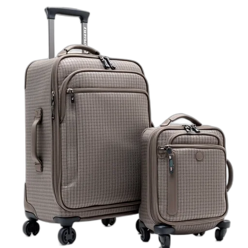 two-piece, luggage, set, large, suitcase, smaller, carry-on, bag transparent PNG cut-out