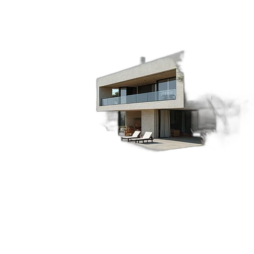 building, furniture, 3d render, photorealistic, concept art, pixel art, fog, earth tones transparent PNG cut-out