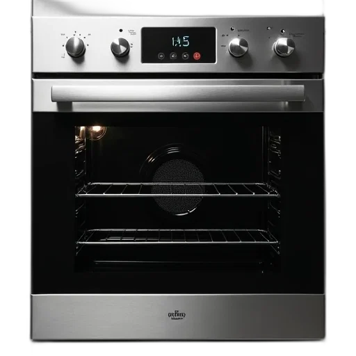 sleek, modern, stainless, steel, oven, digital, display, multiple transparent PNG cut-out