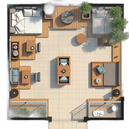 building, furniture, concept art, 3d render transparent PNG cut-out