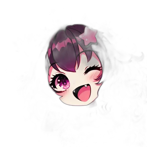 mask, staff, face, creature, anime, pixel art, vaporwave, cartoon transparent PNG cut-out