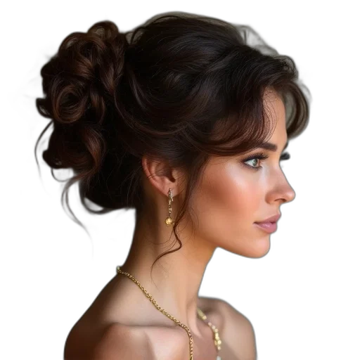 jewelry, crown, hair, face, photorealistic, oil painting, fantasy art, concept art transparent PNG cut-out