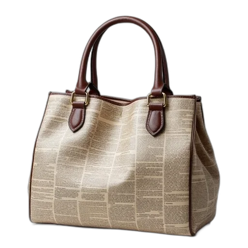 earth tones, large, elegant, bag transparent PNG cut-out