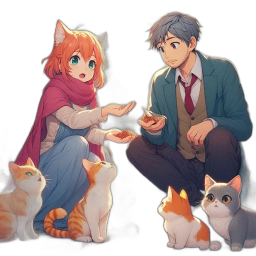anime, watercolor, concept art, pixel art, fire, snow, city street, forest transparent PNG cut-out