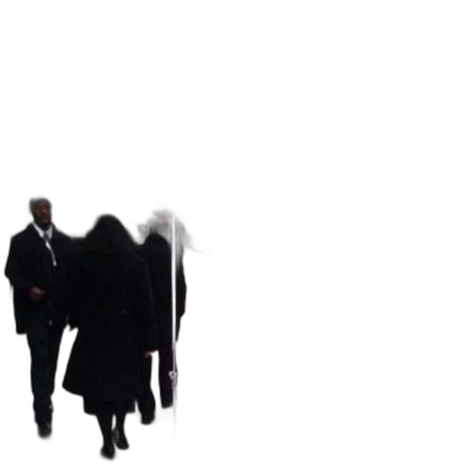 staff, jacket, umbrella, dress, concept art, 3d render, fog, city street transparent PNG cut-out