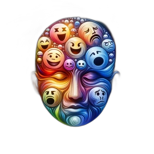 mask, face, concept art, photorealistic, 3d render, colorful, serene, human transparent PNG cut-out