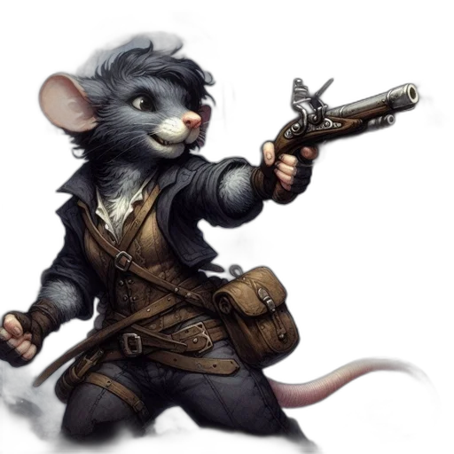 weapon, staff, concept art, fantasy art, 3d render, photorealistic, anthropomorphic, mouse transparent PNG cut-out
