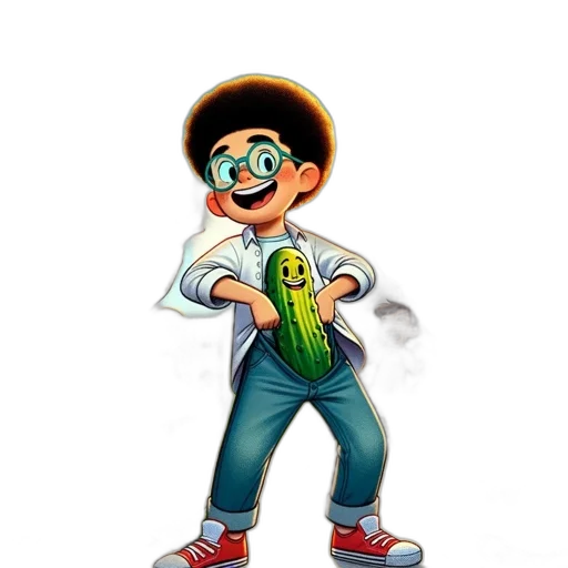 jacket, staff, cartoon, concept art, comic book art, pixel art, children, frolic transparent PNG cut-out