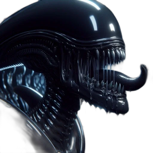 creature, mask, concept art, 3d render, outer space, sinister, elongated, alien-like transparent PNG cut-out