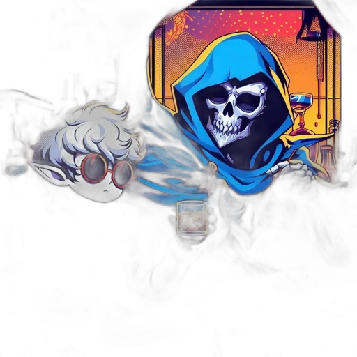mask, jacket, staff, weapon, concept art, fantasy art, pixel art, comic book art transparent PNG cut-out
