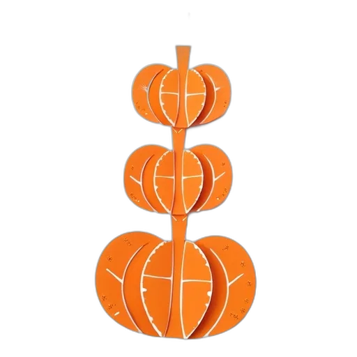 crown, second, image, shows, three, decorative, orange, pumpkins transparent PNG cut-out