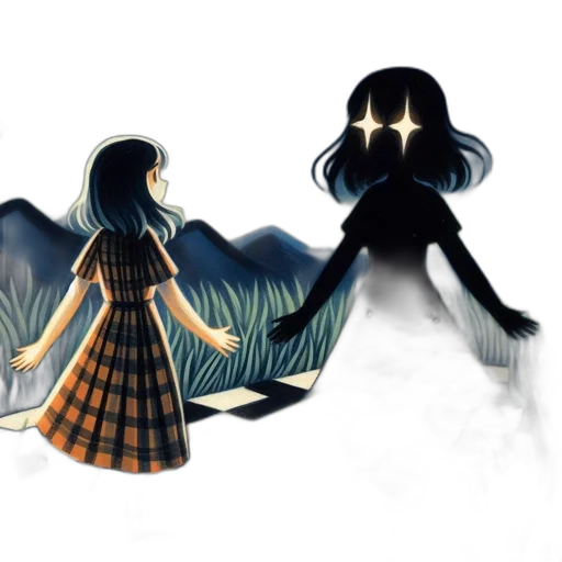 dress, concept art, anime, fantasy art, pixel art, outer space, night, underwater transparent PNG cut-out