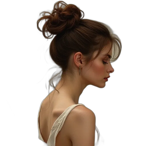 jewelry, hair, face, dress, photorealistic, oil painting, concept art, watercolor transparent PNG cut-out