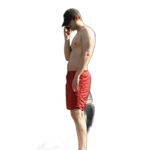creature, hat, photorealistic, 3d render, concept art, shirtless, man, red transparent PNG cut-out