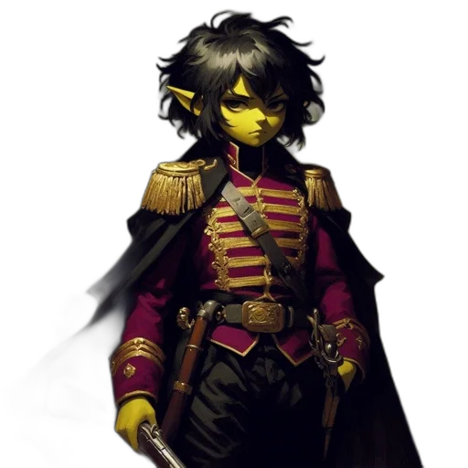 staff, mask, jacket, concept art, fantasy art, pixel art, comic book art, dark transparent PNG cut-out