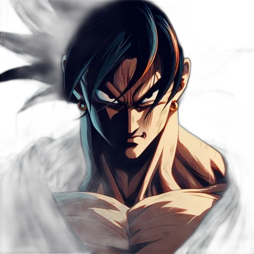face, comic book art, concept art, anime, fantasy art, dark, monochrome, blue transparent PNG cut-out