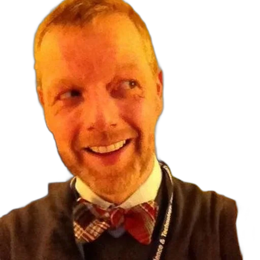 staff, man, short, hair, beard, wearing, plaid, bow transparent PNG cut-out