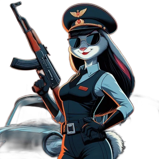 weapon, staff, animal, cartoon, comic book art, concept art, anime, animated transparent PNG cut-out