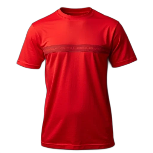 red, shirt, tape, detail transparent PNG cut-out
