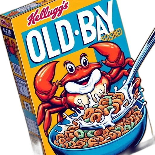 food, playful, features, kellogg, old, bay, cereal, box transparent PNG cut-out