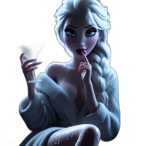 dress, staff, face, fantasy art, concept art, comic book art, cartoon, snow transparent PNG cut-out