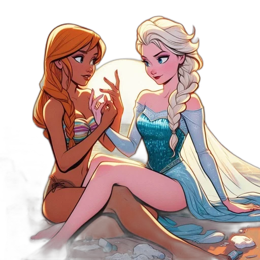 dress, concept art, comic book art, fantasy art, cartoon, fire, underwater, snow transparent PNG cut-out