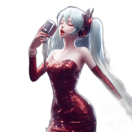 dress, robot, bottle, concept art, fantasy art, anime, cyberpunk, outer space transparent PNG cut-out