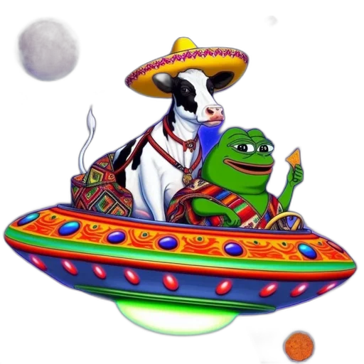 hat, animal, food, car, concept art, pixel art, outer space, cow transparent PNG cut-out