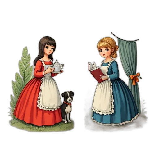 dress, 3d render, concept art, pixel art, fantasy art, forest, open, children transparent PNG cut-out