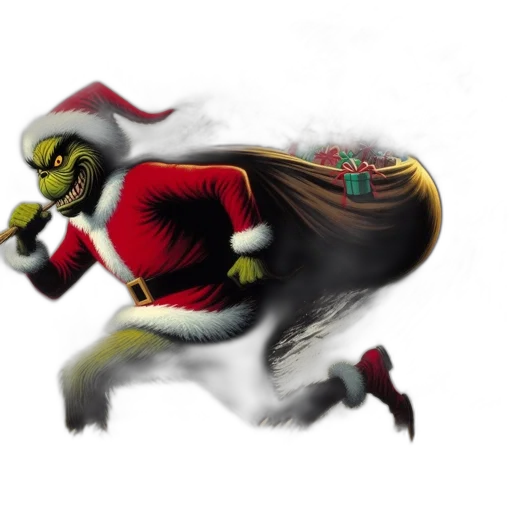 creature, concept art, fantasy art, photorealistic, comic book art, unusual, santa, figure transparent PNG cut-out