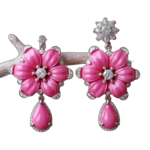 jewelry, crown, pink, flower transparent PNG cut-out