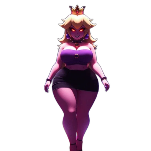 dress, crown, creature, staff, concept art, 3d render, pixel art, fantasy art transparent PNG cut-out