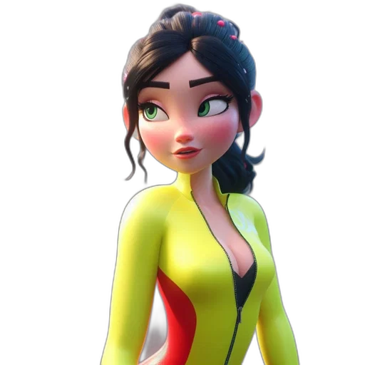 dress, face, staff, 3d render, concept art, cartoon, fantasy art, neon transparent PNG cut-out