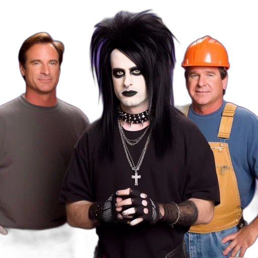 hair, three, individuals, stand transparent PNG cut-out