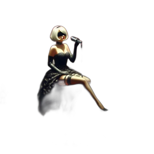 dress, weapon, staff, robot, concept art, 3d render, pixel art, fantasy art transparent PNG cut-out