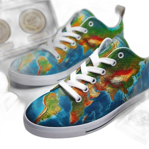 shoes, fantasy art, watercolor, photorealistic, concept art, outer space, image, features transparent PNG cut-out
