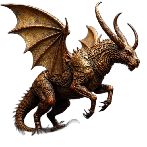 dragon, creature, animal, staff, fantasy art, concept art, 3d render, photorealistic transparent PNG cut-out