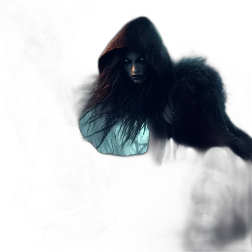 creature, hair, mask, animal, concept art, fantasy art, 3d render, photorealistic transparent PNG cut-out