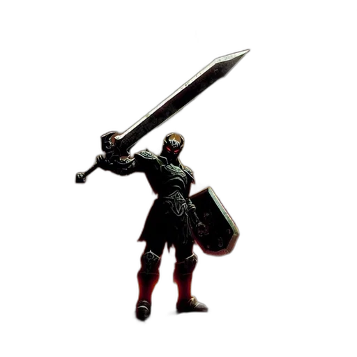 sword, weapon, staff, concept art, 3d render, pixel art, fantasy art, dark transparent PNG cut-out