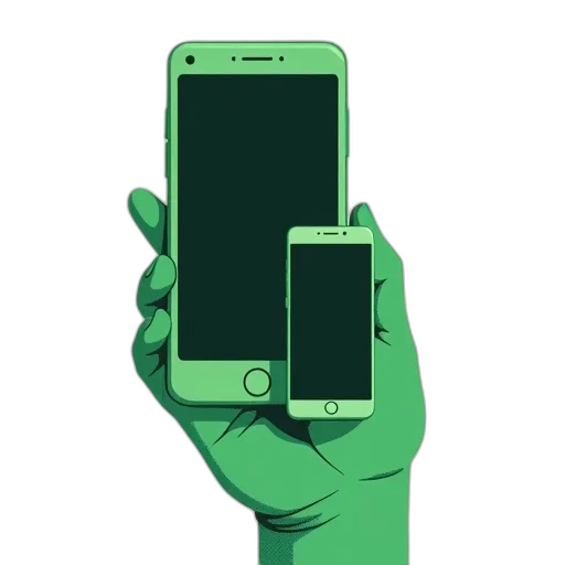 weapon, 3d render, concept art, green, stylized, illustration, large, smartphone transparent PNG cut-out