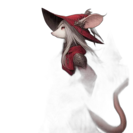 dragon, hat, mask, staff, fantasy art, concept art, watercolor, 3d render transparent PNG cut-out
