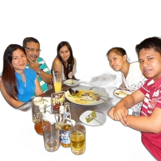 food, group, people, enjoying, meal, together, restaurant transparent PNG cut-out