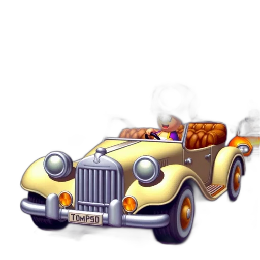 car, concept art, 3d render, pixel art, photorealistic, mario, kart, scene transparent PNG cut-out
