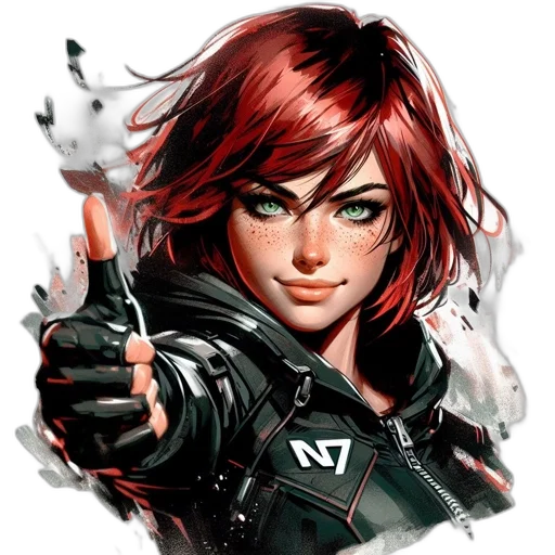weapon, jacket, staff, comic book art, concept art, pixel art, fantasy art, red transparent PNG cut-out