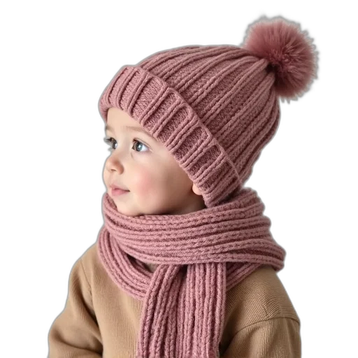 hat, photorealistic, pastel, earth tones, new, cute, infant, winter transparent PNG cut-out