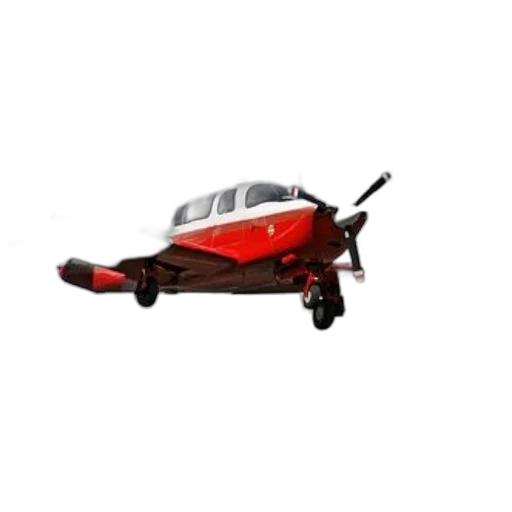 3d render, photorealistic, red, white, airplane, flies, against, backdrop transparent PNG cut-out