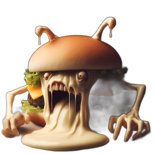 food, creature, animal, concept art, 3d render, photorealistic, pixel art, anthropomorphic transparent PNG cut-out