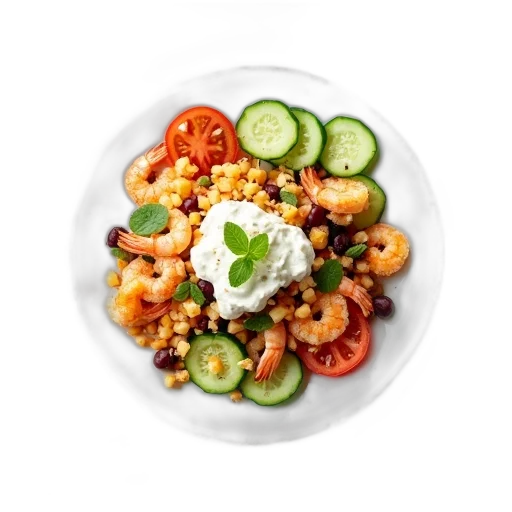 food, plate, variety, ingredients, including, sliced, cucumbers, tomatoes transparent PNG cut-out