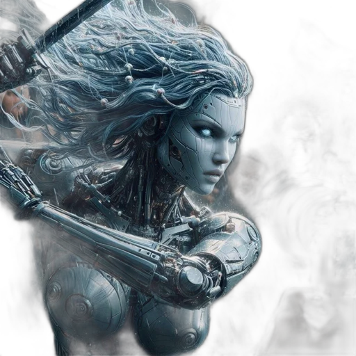sword, fantasy art, concept art, comic book art, photorealistic, fire, blue, futuristic transparent PNG cut-out